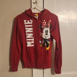 Minnie Mouse Red Kids Hoodie, Small
